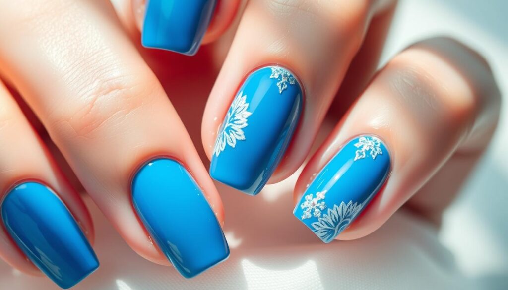 Blue Fingernails