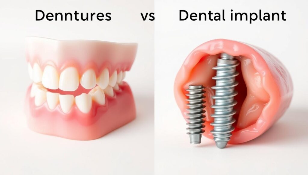 Dentures vs. Implants