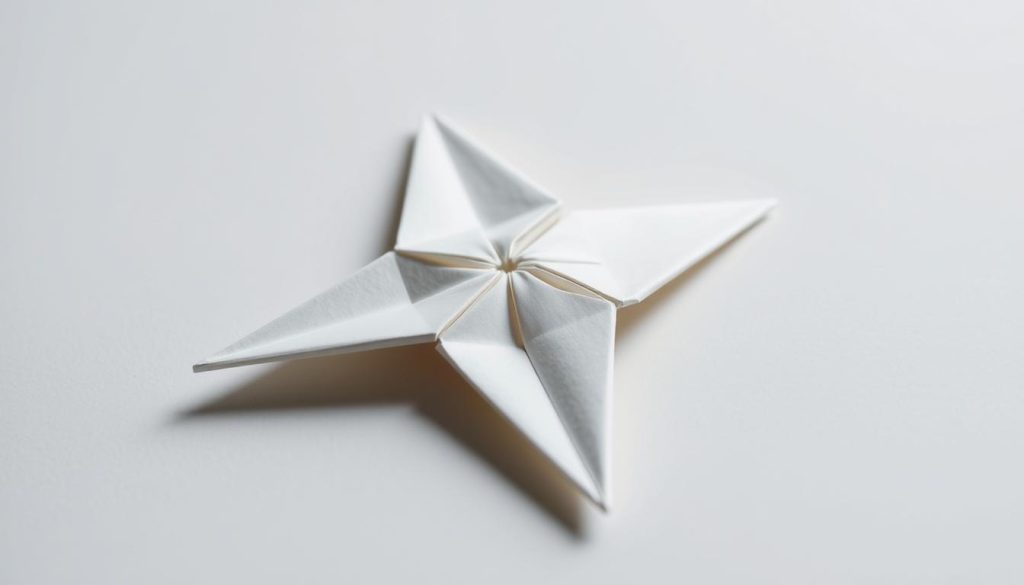 Vouw een origami-ster-shuriken