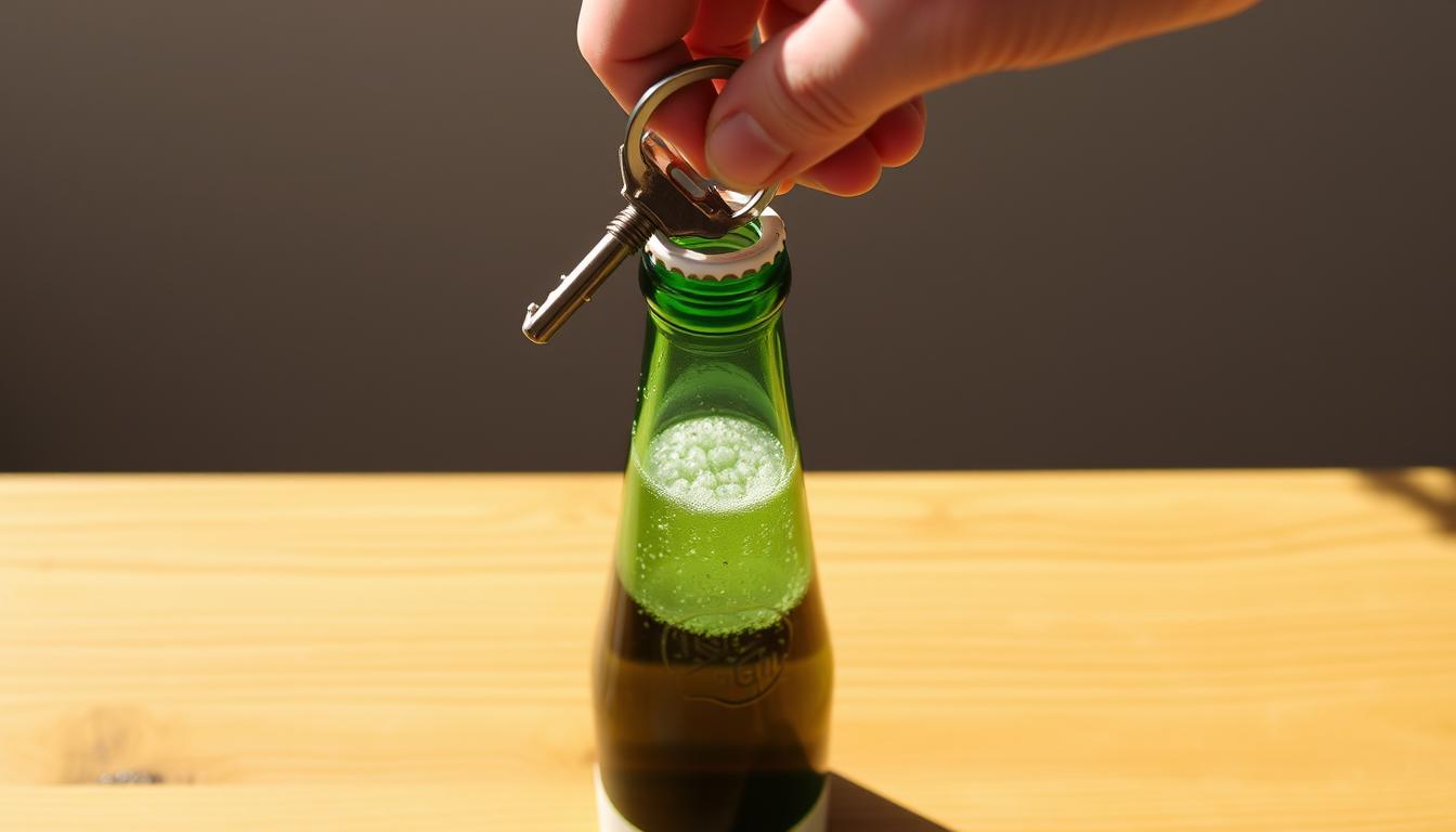 Open a Beer Bottle with a Key