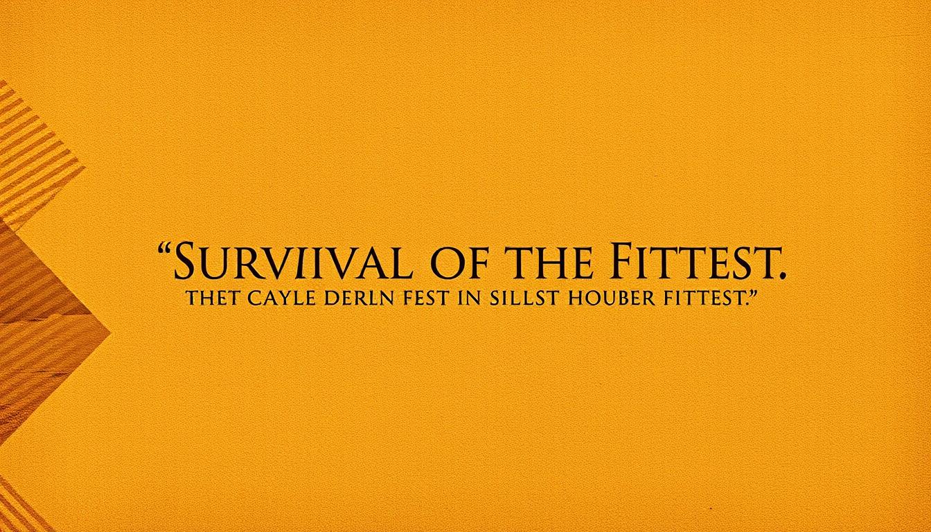 SURVIVAL OF THE FITTEST QUOTES