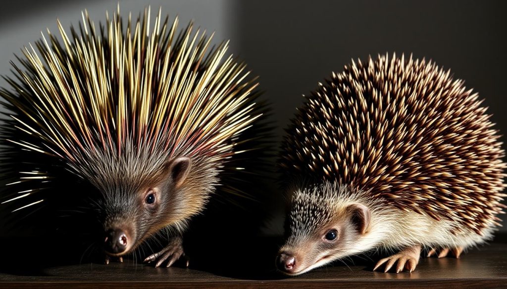 porcupine vs hedgehog quills