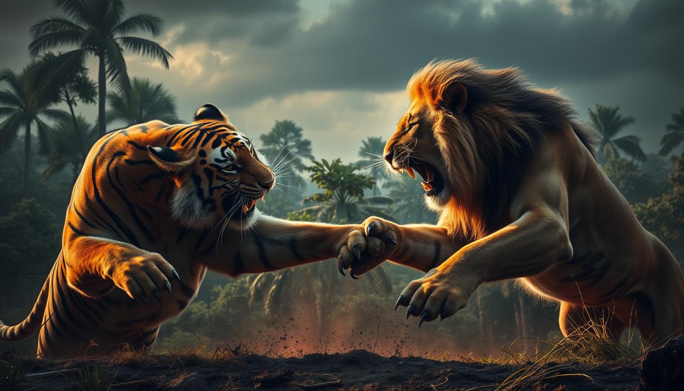 tigress vs lioness fight