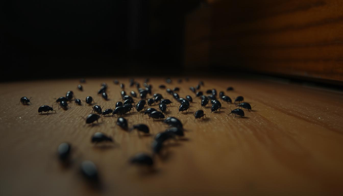 tiny black bugs origin