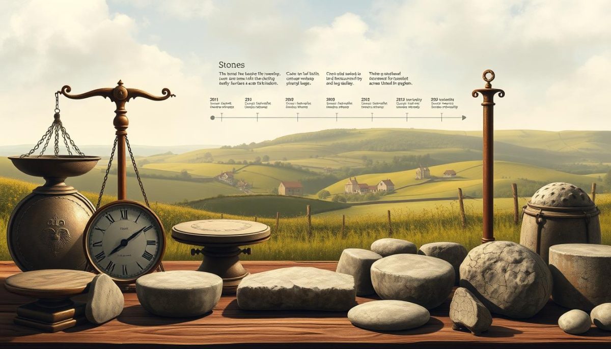 Why did the British develop the "stone" as a weight measurement?