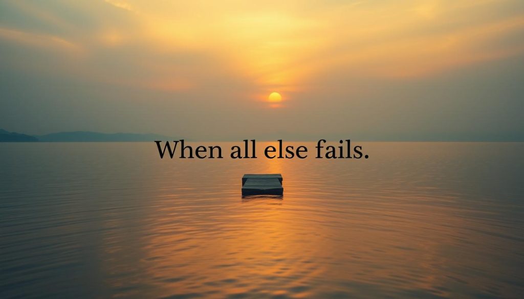 WHEN ALL ELSE FAILS QUOTES