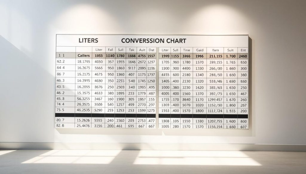 liters to gallons conversion