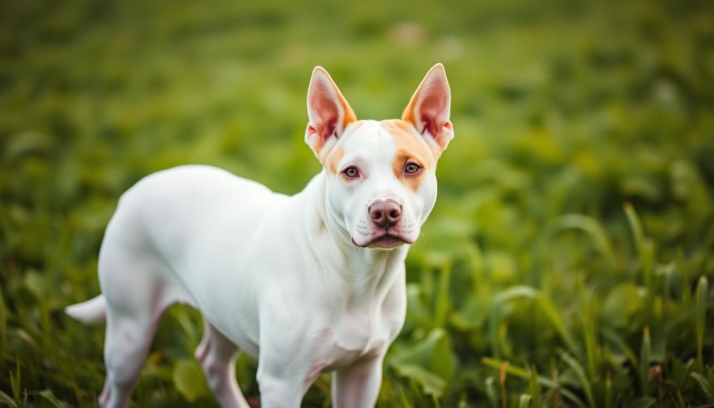 white Pitbull-German Shepherd mix