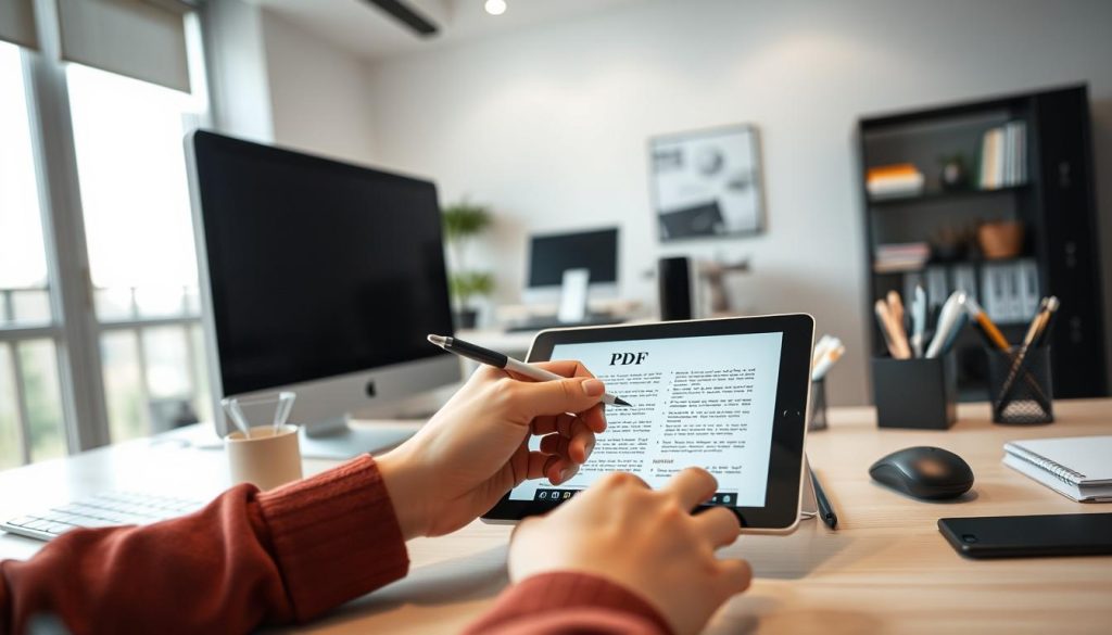 writing on a PDF file