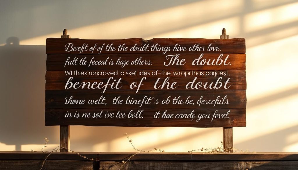 Benefit Of The Doubt
