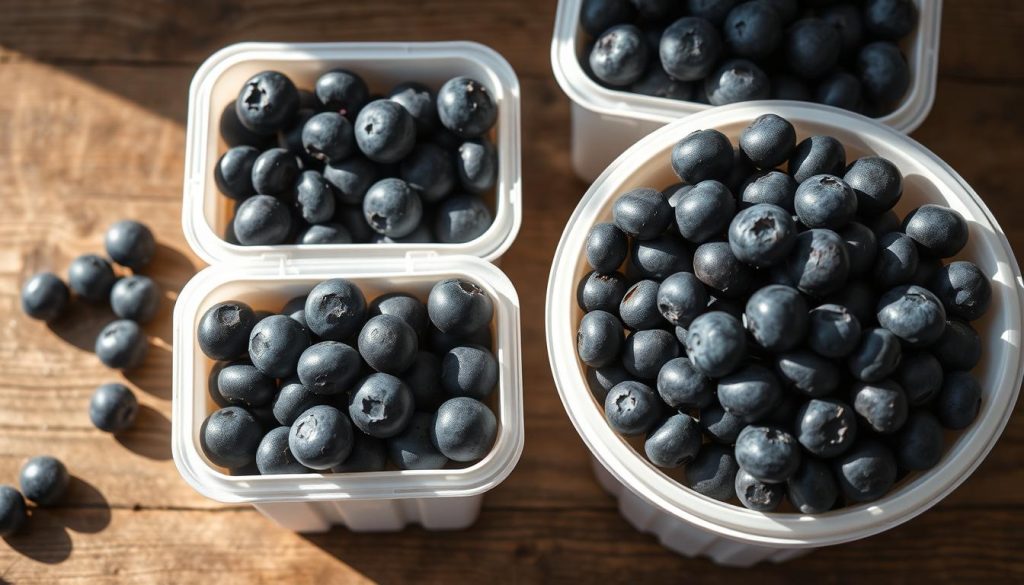 Blueberries measured in pints