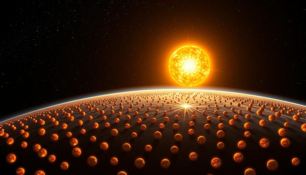 Suns fitting in Earth's orbit
