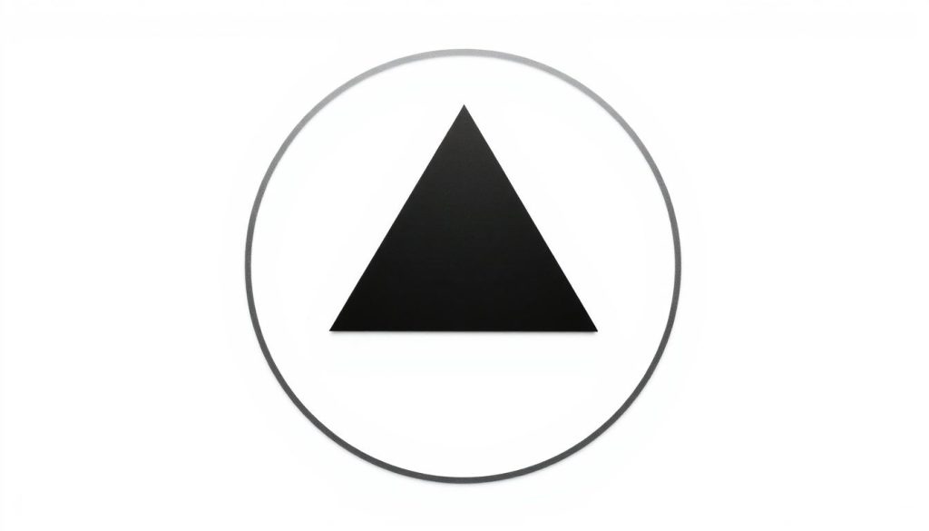 Triangle inside a circle symbol meaning