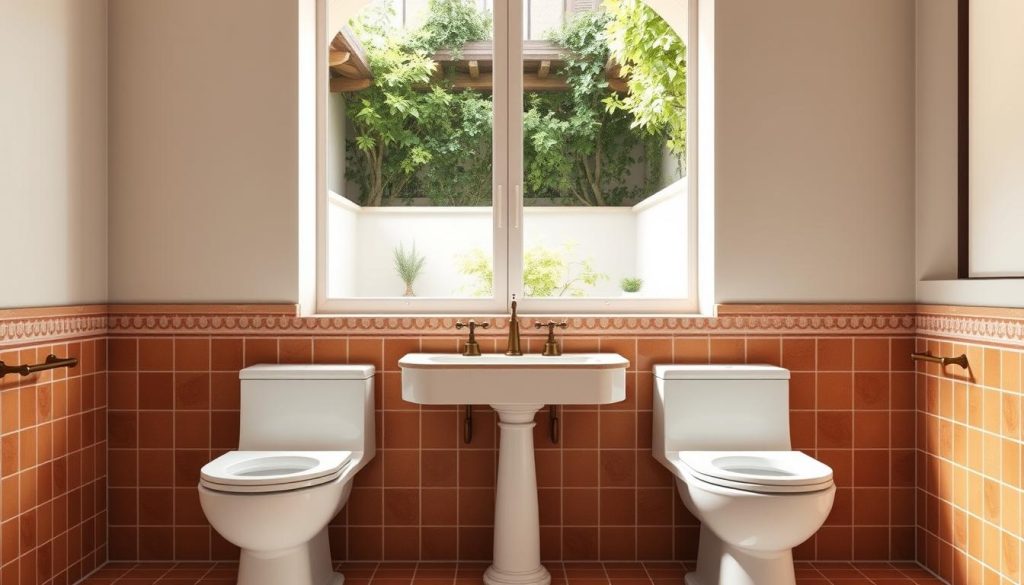 Two toilets in Spain