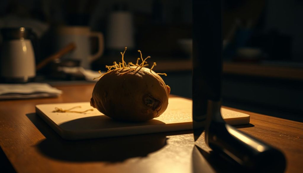 eating sprouted potatoes