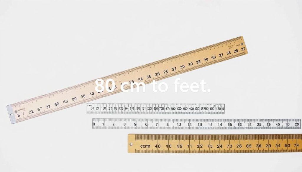 80 cm in feet