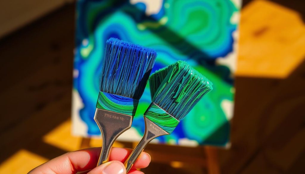 blue and green