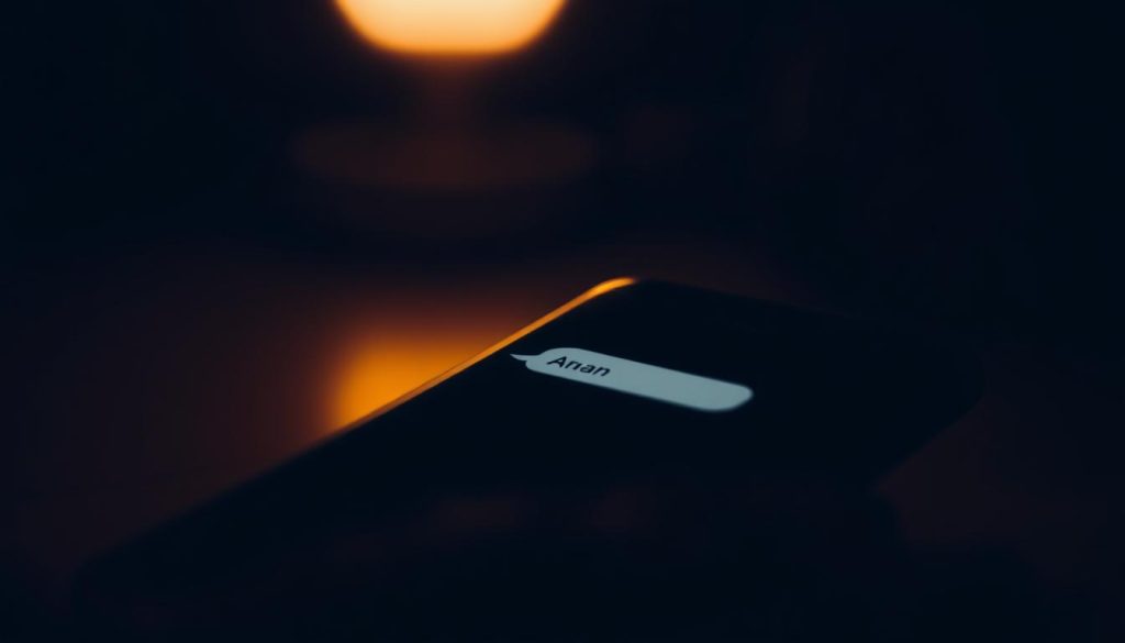A in text message