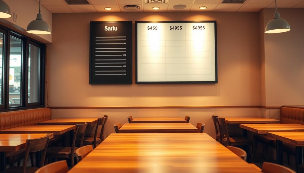 dollar symbols in restaurants