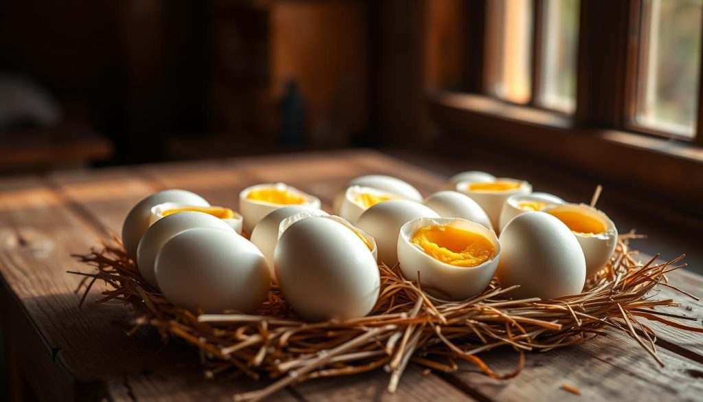 hard-boiled eggs unrefrigerated