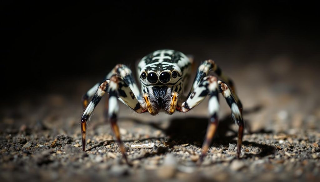 spider with white stripes