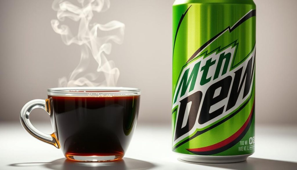 coffee vs Mountain Dew caffeine