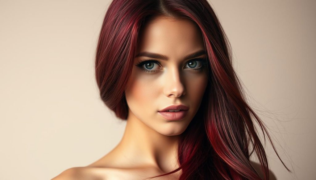 dye black hair dark red