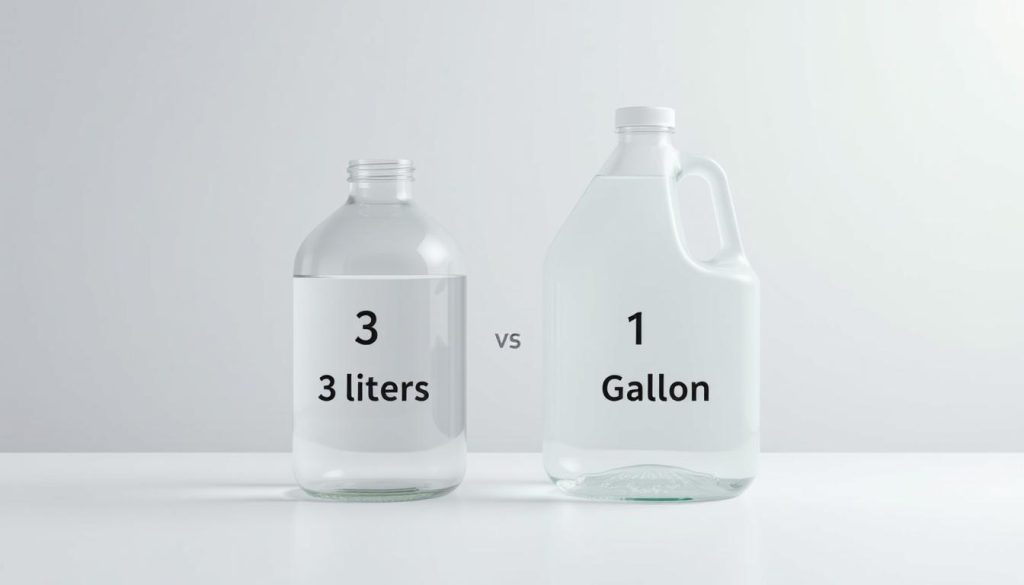 3 liters vs 1 gallon