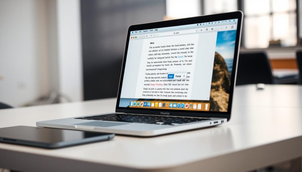 copy and paste on MacBook