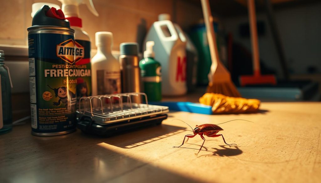drowning a cockroach