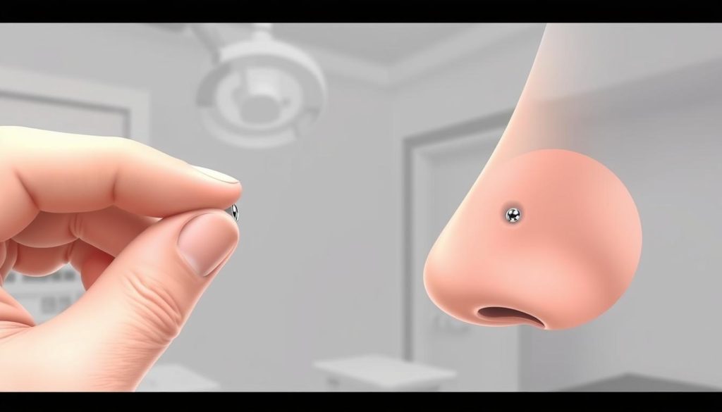 remove flat-back nose ring