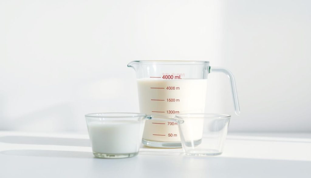 400 mL milk in cups