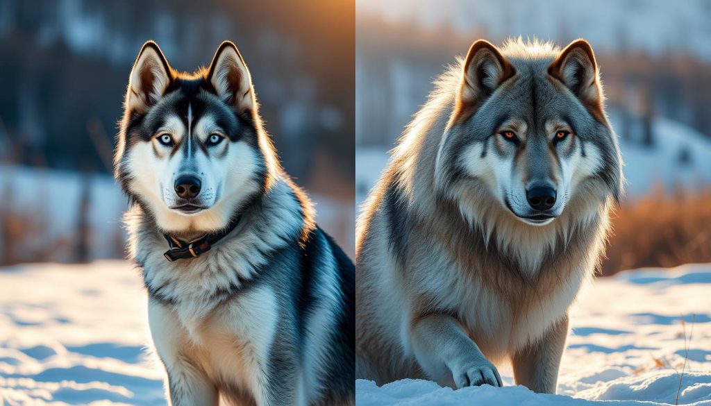 Siberian Husky vs wolf difference