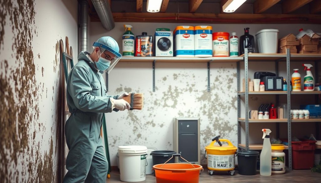 removing mold from walls