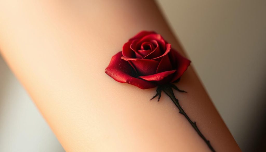 singular rose tattoo meaning